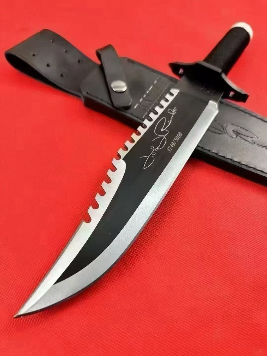 Medium-sized straight-edge knife Sylvester Stallone Autographed Edition (Rambo 2)