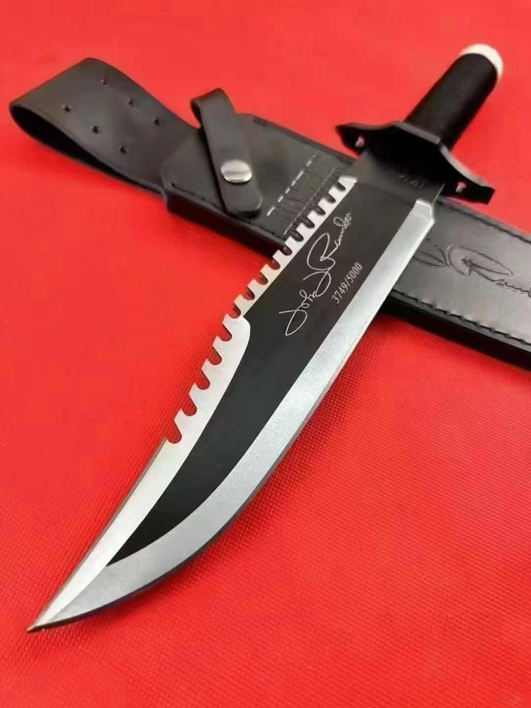 Medium-sized straight-edge knife Sylvester Stallone Autographed Edition (Rambo 2)