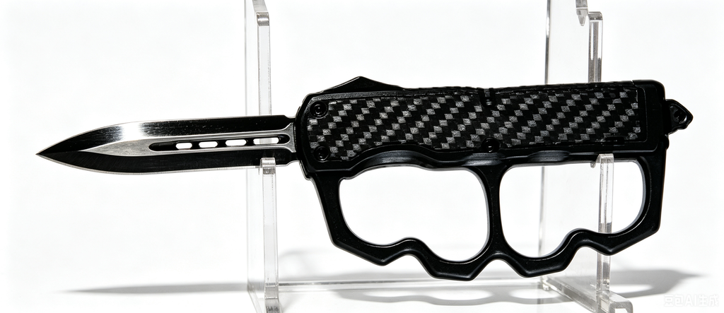 MT Fist Spring Knife Carbon Fiber Handle Automatic Spring-Loaded Retractable Sword Spikes