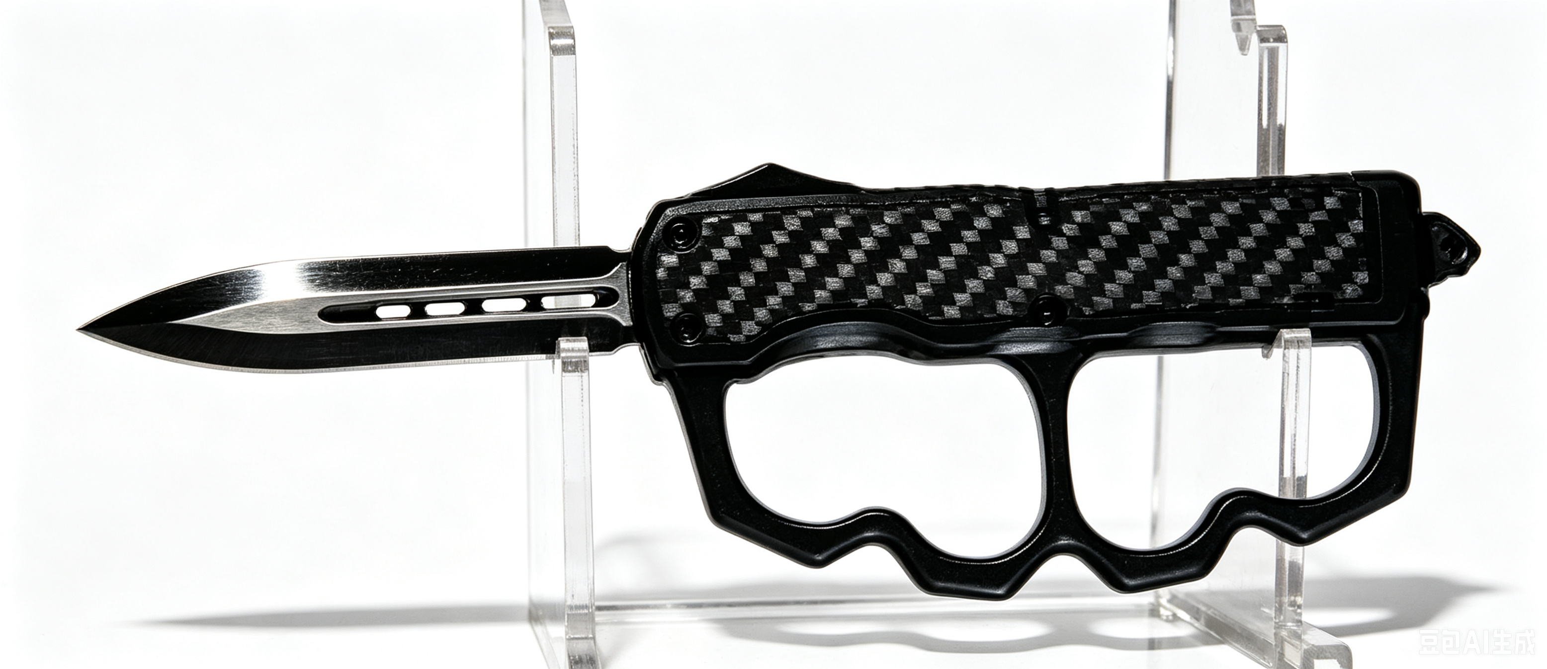 MT Fist Spring Knife Carbon Fiber Handle Automatic Spring-Loaded Retractable Sword Spikes
