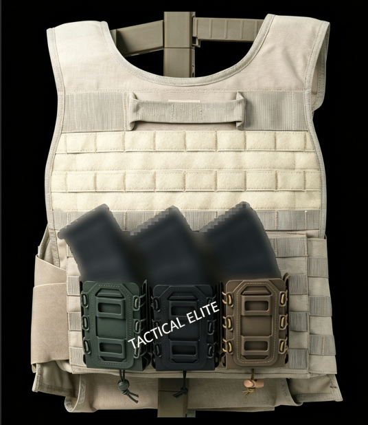 Scorpion-Style Soft-Shell Quick-Draw Holster for 5.56 and 7.62, with Military Enthusiast Waist Belt and MOLLE Attachment Clip (Single Holster)