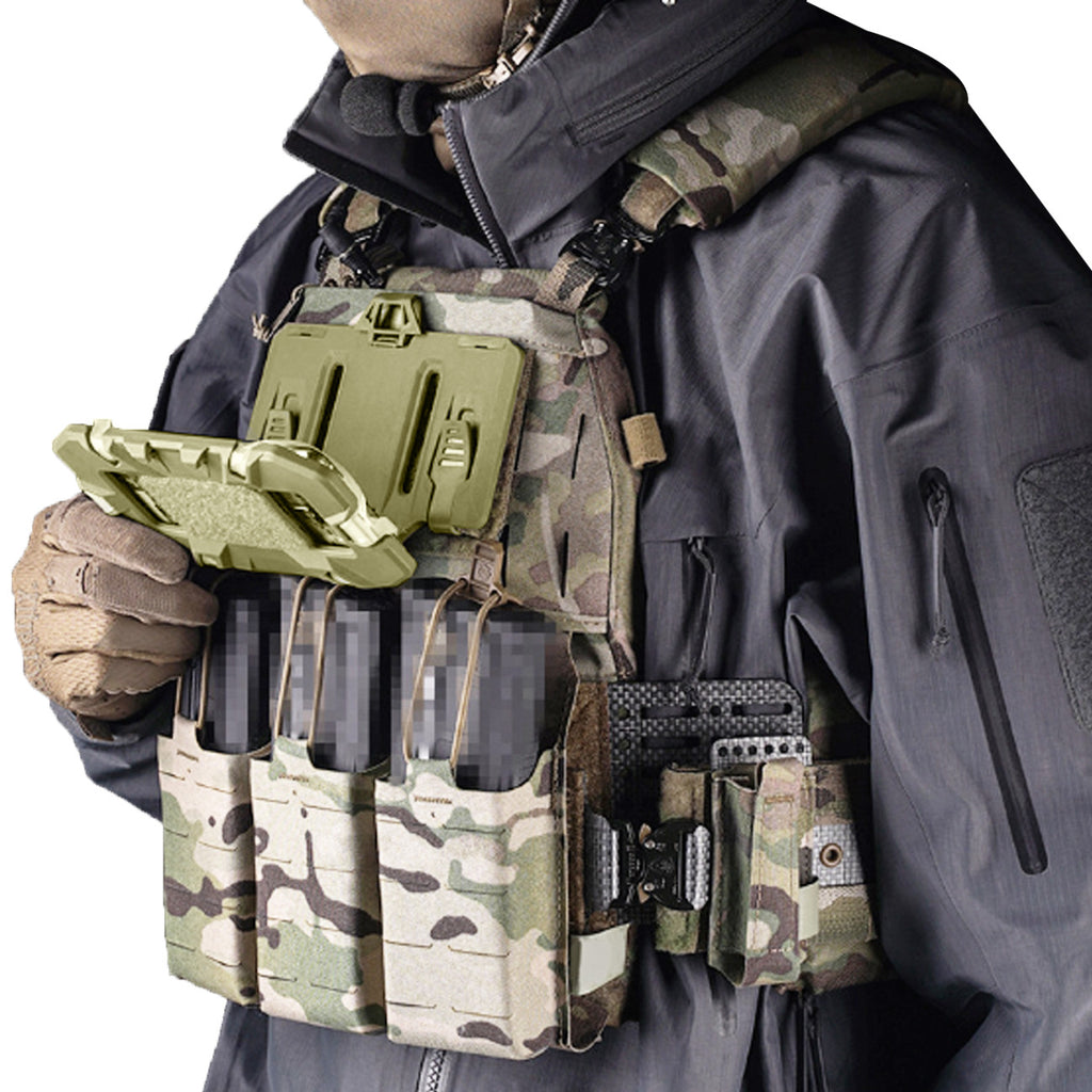 Folding Navigation Panel Tactical Mounting Vest Universal Chest Mount Folding Tactical Phone Holder